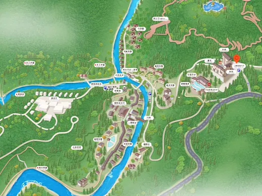 牡丹结合景区手绘地图智慧导览和720全景技术，可以让景区更加“动”起来，为游客提供更加身临其境的导览体验。